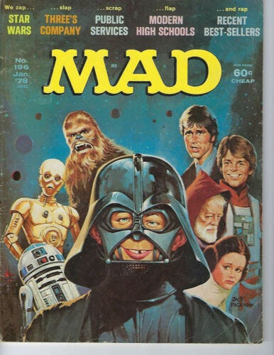 Alfred E Neuman''s MAD Magazine Vintage Clean No. 196 January 1978 Star ...