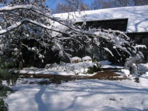 Our house in the snow.