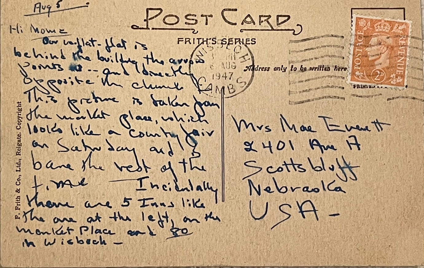 A postcard with writing on it

Description automatically generated