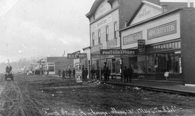Early 4th Avenue in Anchorage, Alaska.