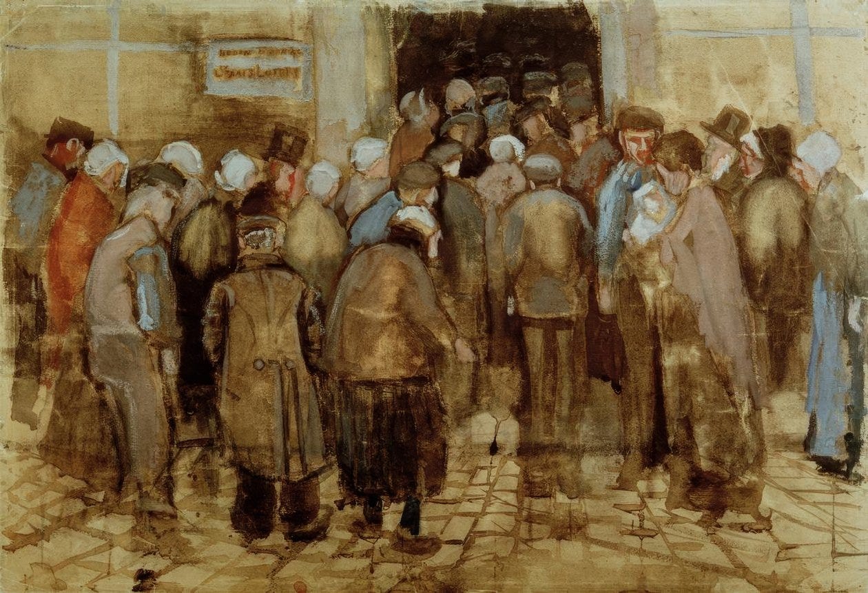Os pobres e o dinheiro | Vincent van Gogh | Impressão de arte