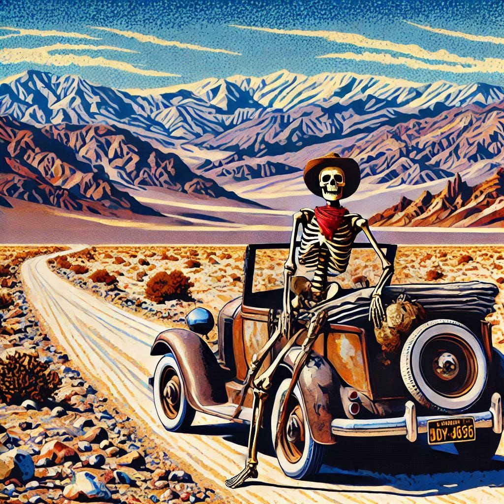death valley days in the style of roy lichtenstein
