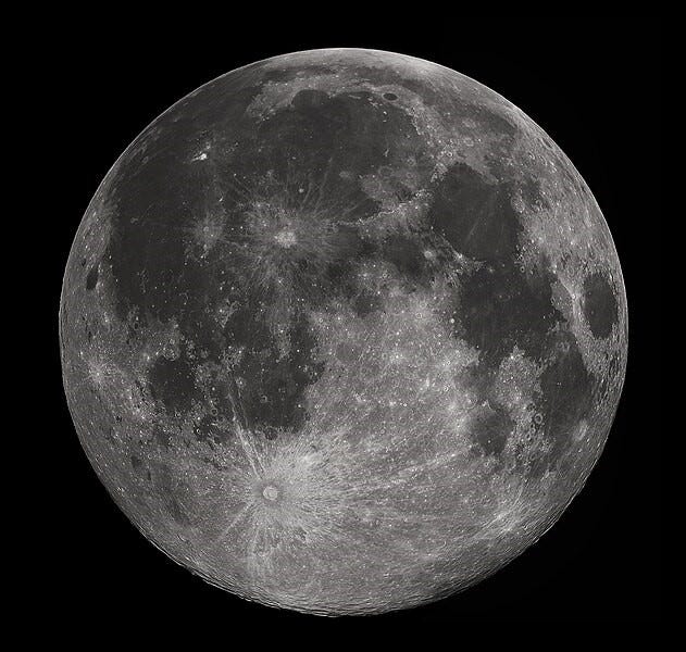 A full moon in the sky

Description automatically generated