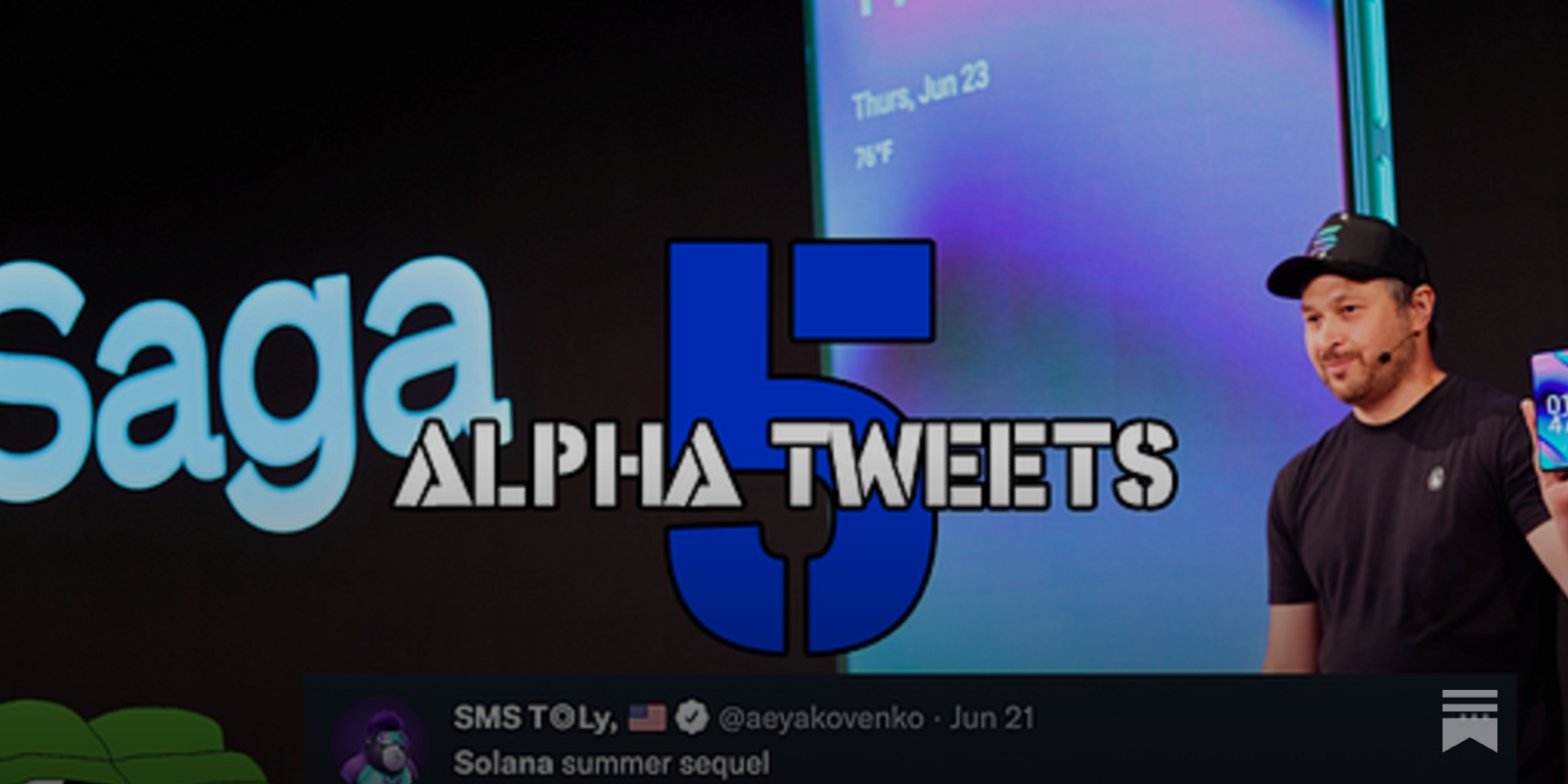 5 Alpha Tweets - Solana Are Building A Smartphone, Arbitrum Odyssey Cheat  Sheet & More