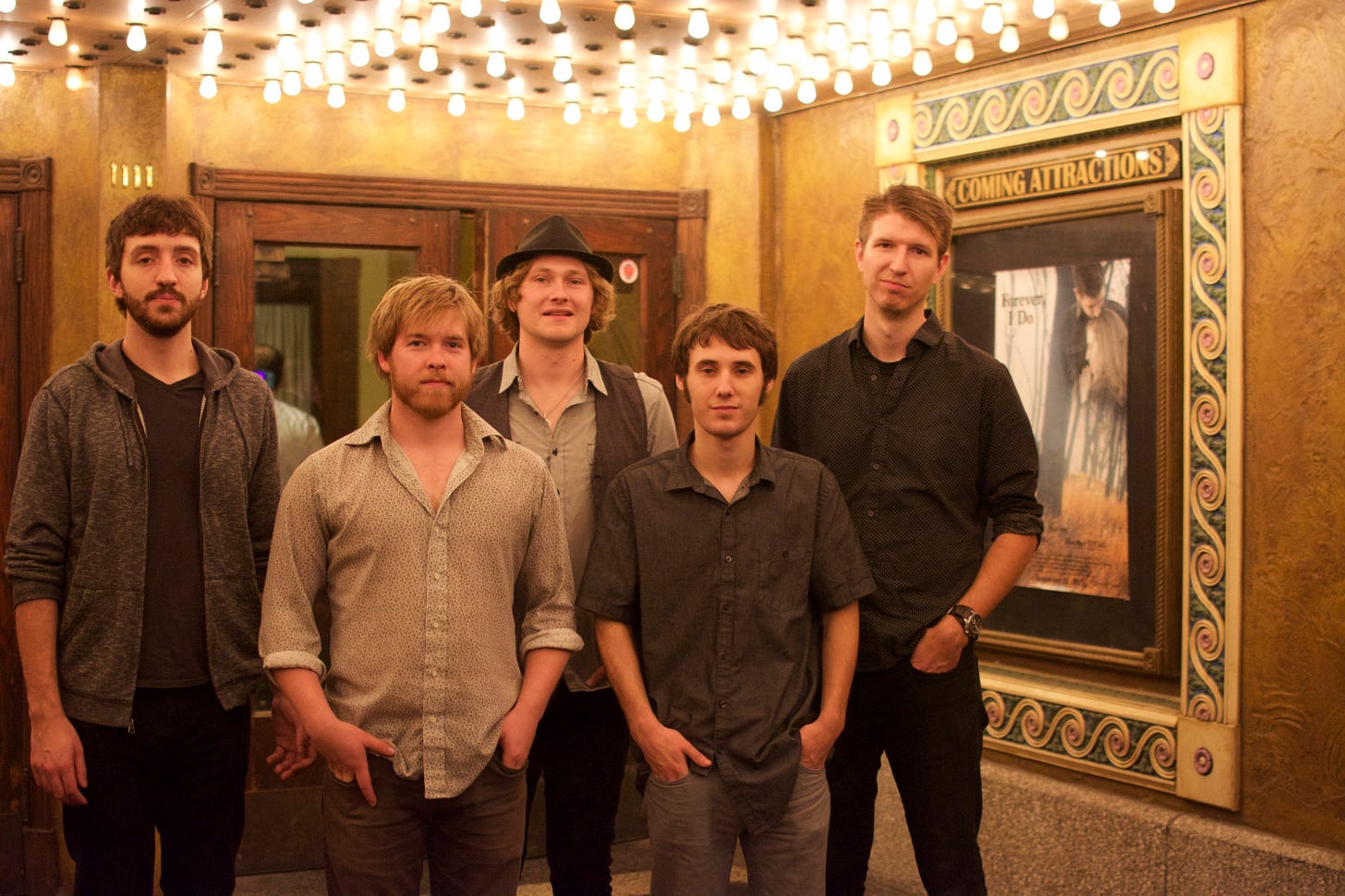 Captain Ivory out of Nashville, TN. L-R Brett Smith (bass), Stephen Paul (keys), Jayson Traver (guitar/vocals), Seth Maschari (drums), Robbie Bolog (guitar) playing at Radio Radio’s Nashville Invasion with MODOC and The Wans.