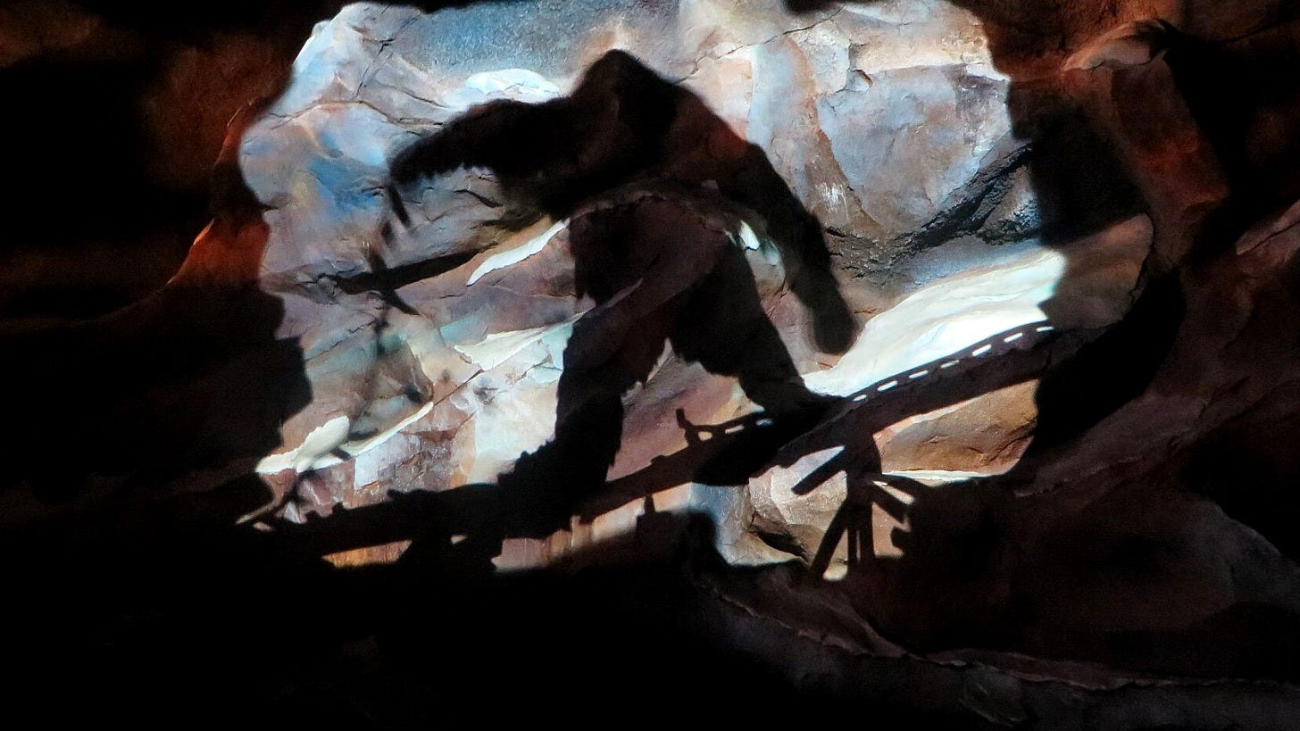 The Yeti looms over broken track inside Expedition Everest at Disney's Animal Kingdom. Image: Quarax via Wikimedia Commons The Yeti looms over broken track inside Expedition Everest at Disney's Animal Kingdom. Image: Quarax via Wikimedia Commons