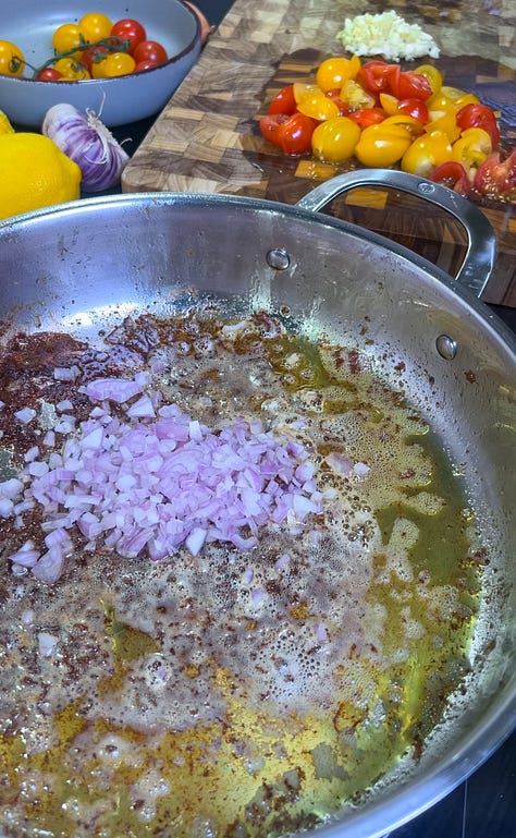 Gallery of different stages of the cooking process