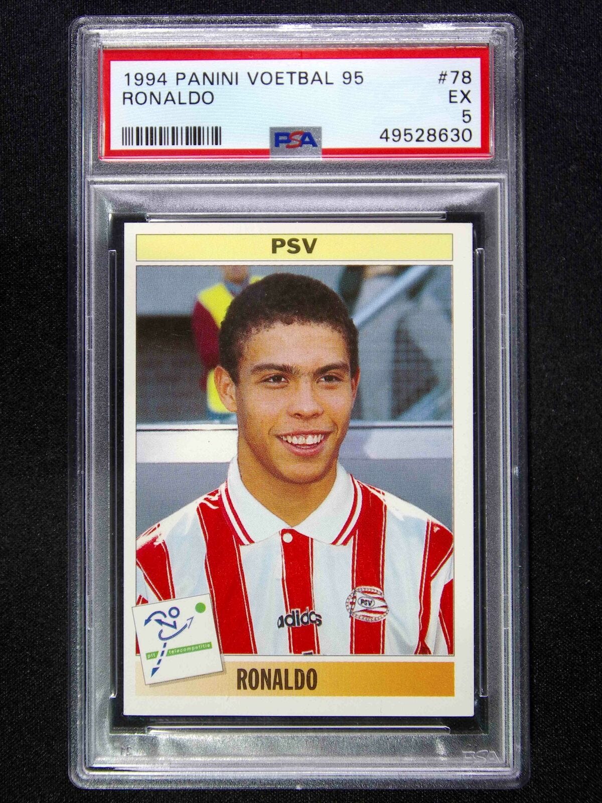RONALDO NAZARIO PSA 5 1994 PANINI VOETBAL 95 #78 ROOKIE R9 BRAZIL RC - Picture 1 of 2