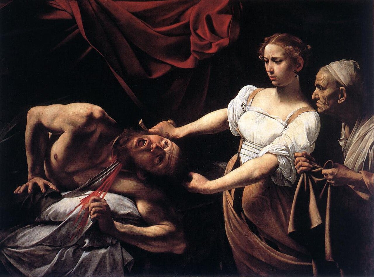 Caravaggio Judith Beheading Holofernes red blood Caravaggio Judith Beheading Holofernes red blood