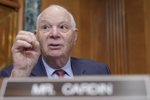 Sen. Ben Cardin (D-Md.) speaks during a Senate Finance Committee hearing.