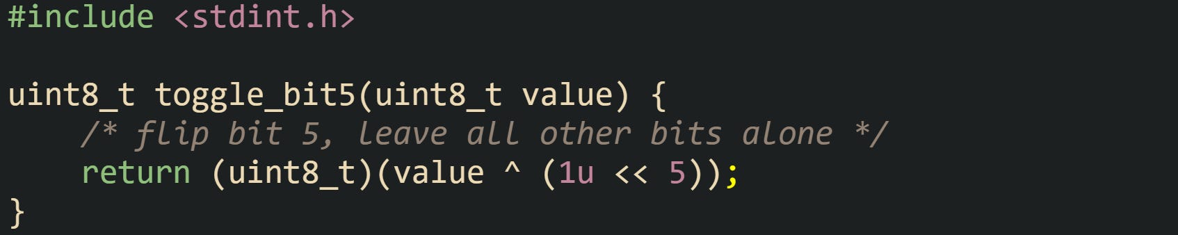 Bitwise Operators in C for Low Level Tasks