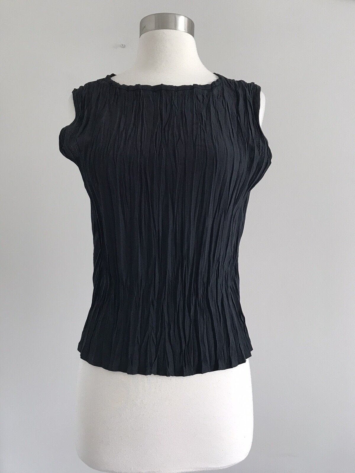 BABETTE 100% POLYESTER BLACK PULLOVER TOP SLEEVELESS SIZE S - Picture 1 of 8