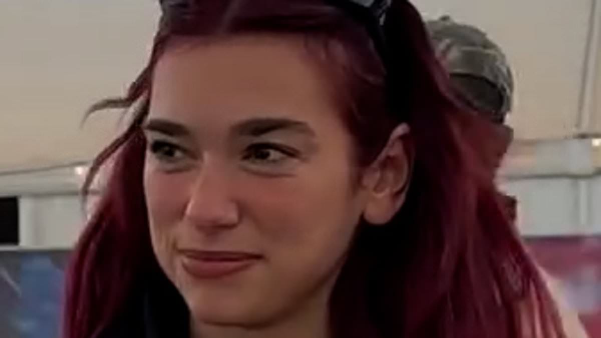 Dua Lipa's reaction to a ukulele busker performing to her at Glastonbury  goes viral as fans shares memes of the 'unbearably cringe' moment | Daily  Mail Online