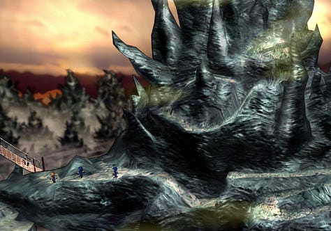Path to the Nibelheim reactor in the original game and Crisis Core