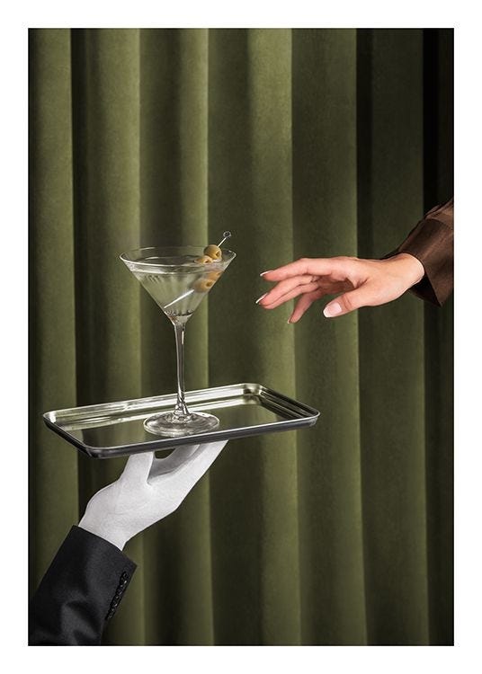 A Pinterest pin added by vinnycampos on Jul 14, 2024. The author is Vinny Campos. May present: dry martini poster, martini, saketini, vodka, dirty martini.