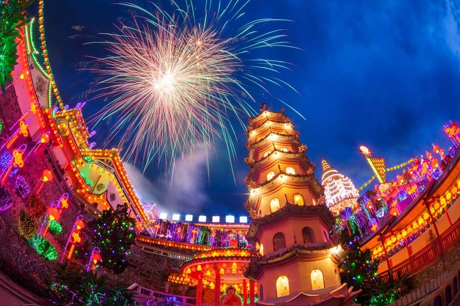 Fireworks are popular in New Year's traditions around the world