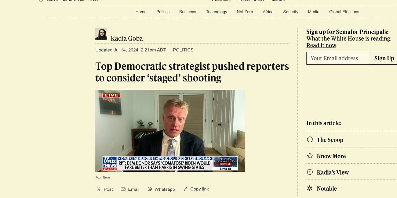 Elite's Political Adviser: A Russian Style 'Staged' Shooting