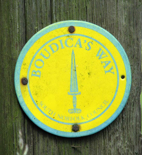 Boudica's Way - footpath marker