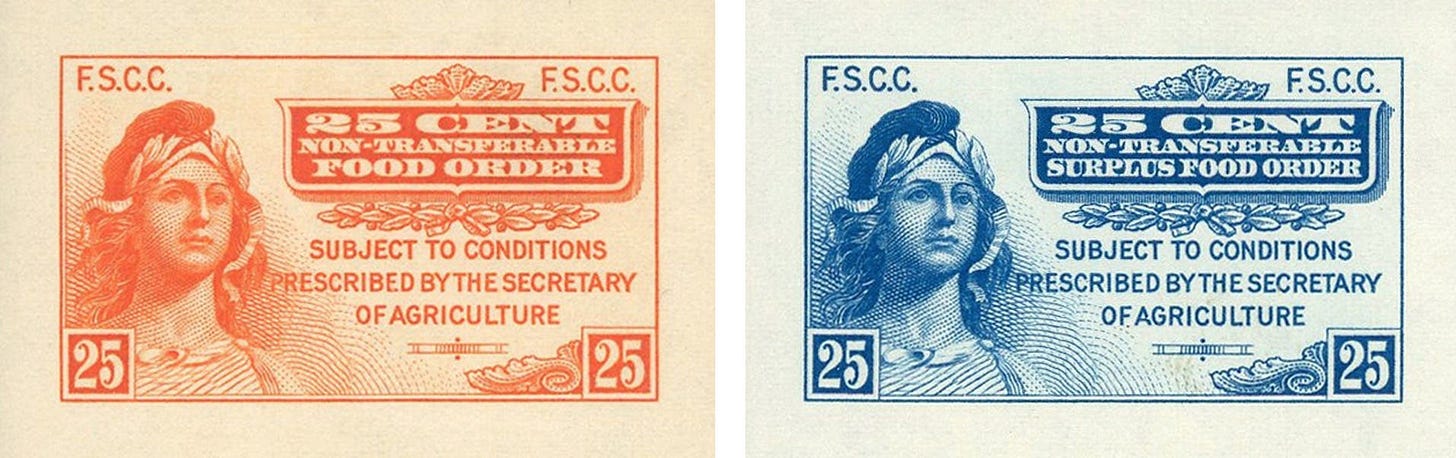 Food Stamps, 1939 Food Stamps, 1939