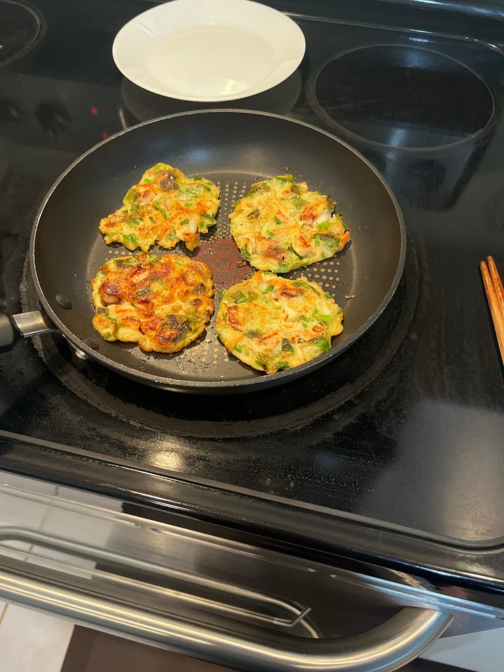 Various Korean dishes of food