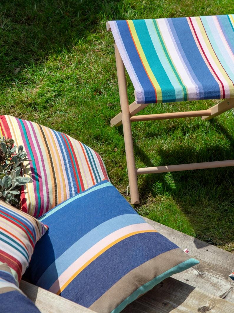 French stripe foot stools from RE