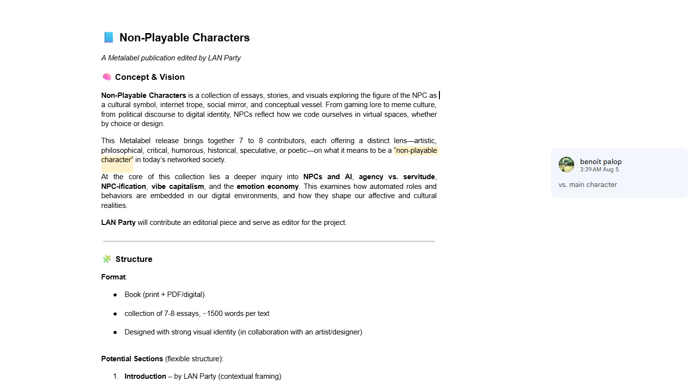 The making of Non-Playable Characters [Part 1]