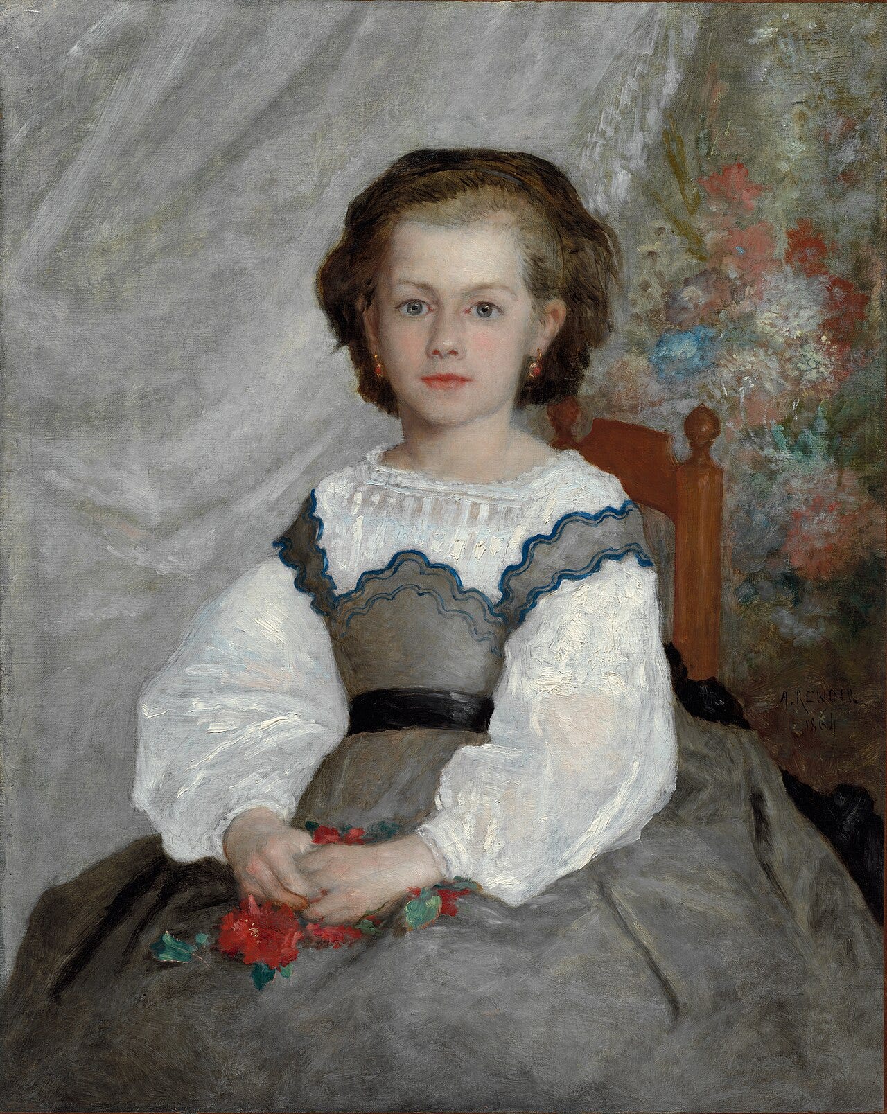 Renoir early portrait Romaine Lacaux