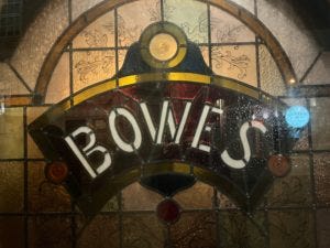 Bowes stained glass window Bowes stained glass window