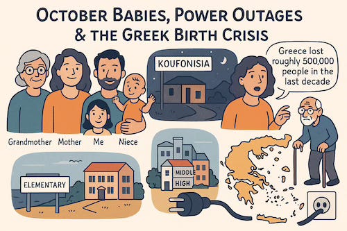 October Babies, Power Outages & the Greek Birth Crisis