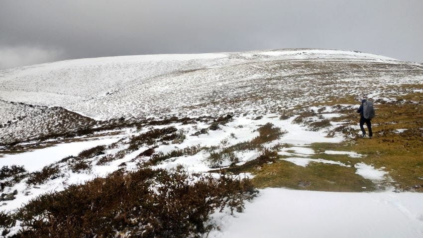 Ruta de Hospitales en el Camino Primitivo con nieve