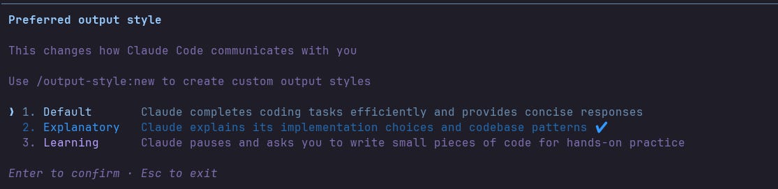Output style