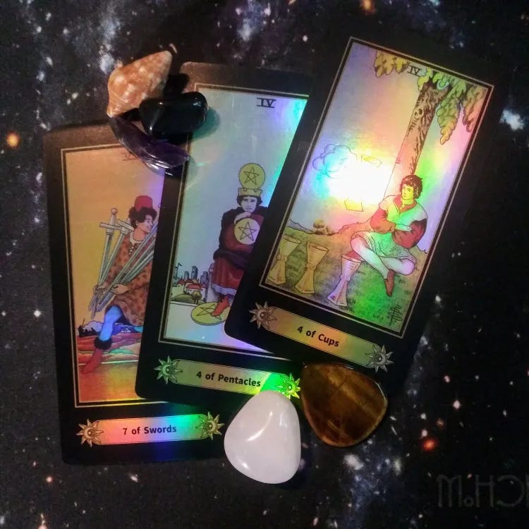 A Message from the Universe ~ Open Up to the New! A.E. Waite Holographic Tarot Cards