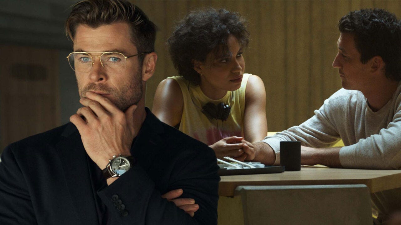 Spiderhead images feature Chris Hemsworth and Miles Teller in Netflix's upcoming sci-fi film Spiderhead images feature Chris Hemsworth and Miles Teller in Netflix's upcoming sci-fi film