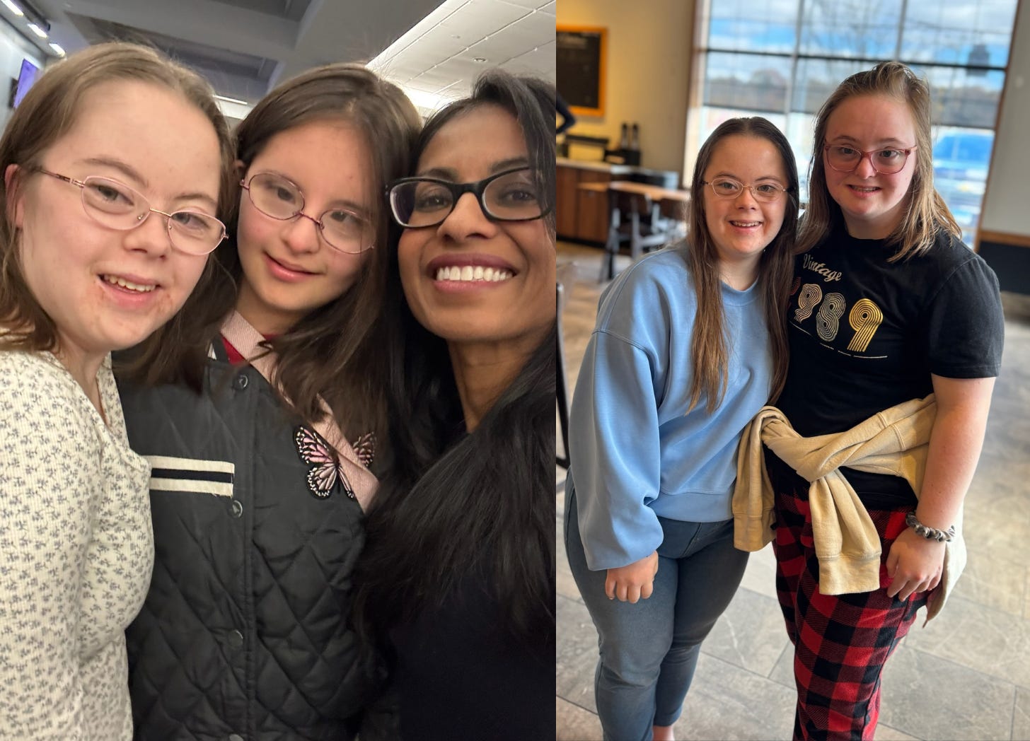 collage of photos of Penny with friends