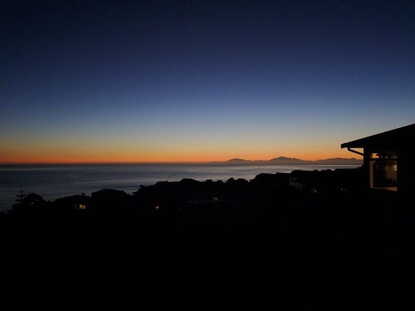 Summer sunset on January 1st 2022
