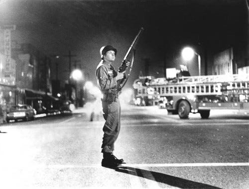 Staying alert, Watts Riots — Calisphere