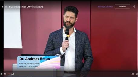 Andreas Braun, CTO Microsoft Germany und Lead Data & AI STU Andreas Braun, CTO Microsoft Germany und Lead Data & AI STU