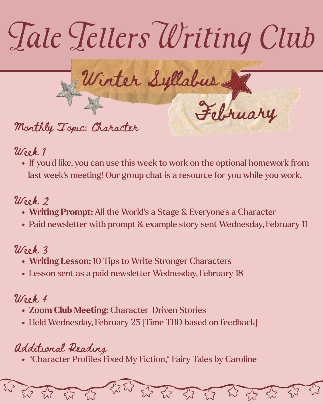 The Inaugural Tale Tellers Writing Club!