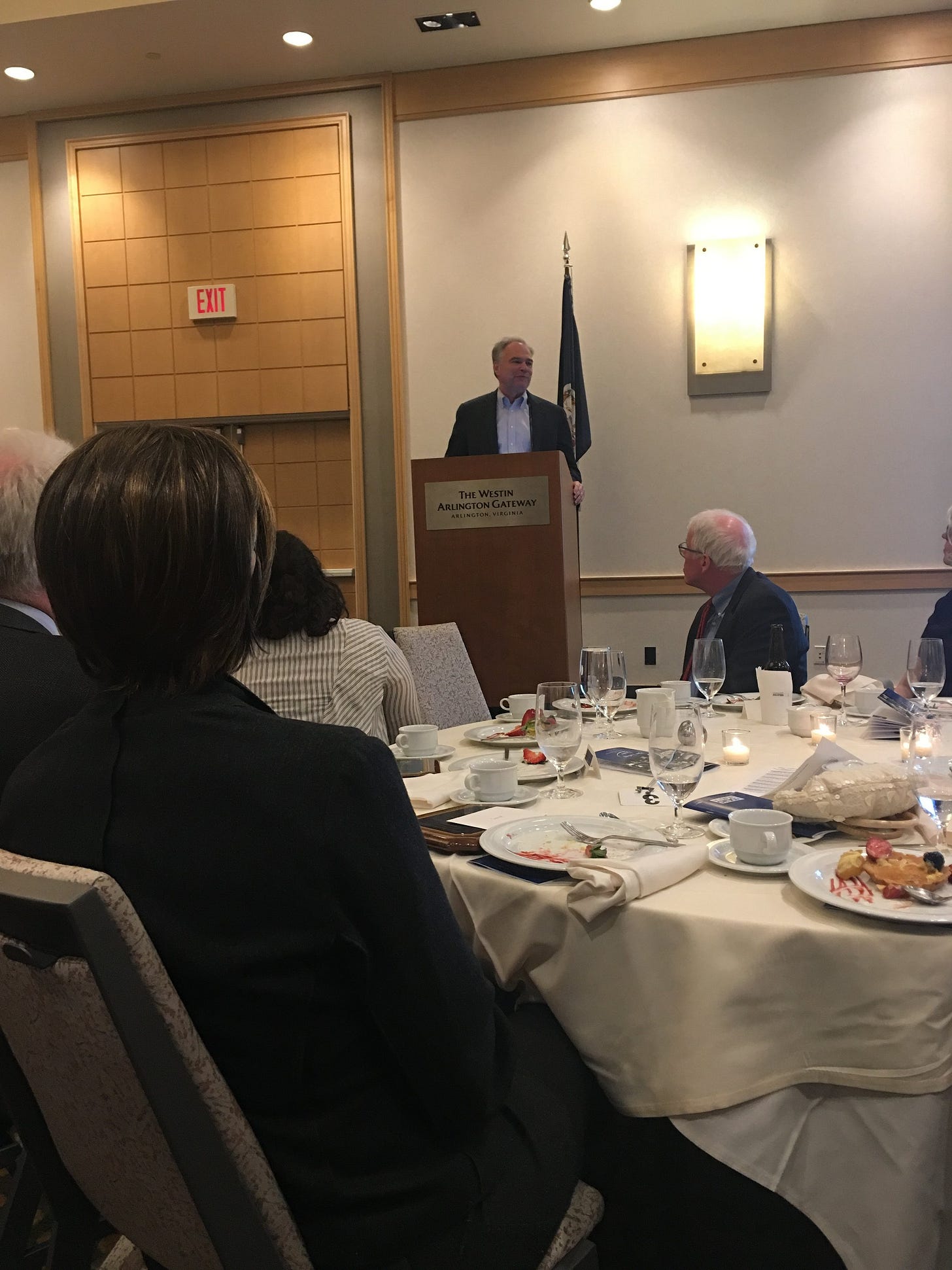 Senator Tim Kaine delivers the keynote address.