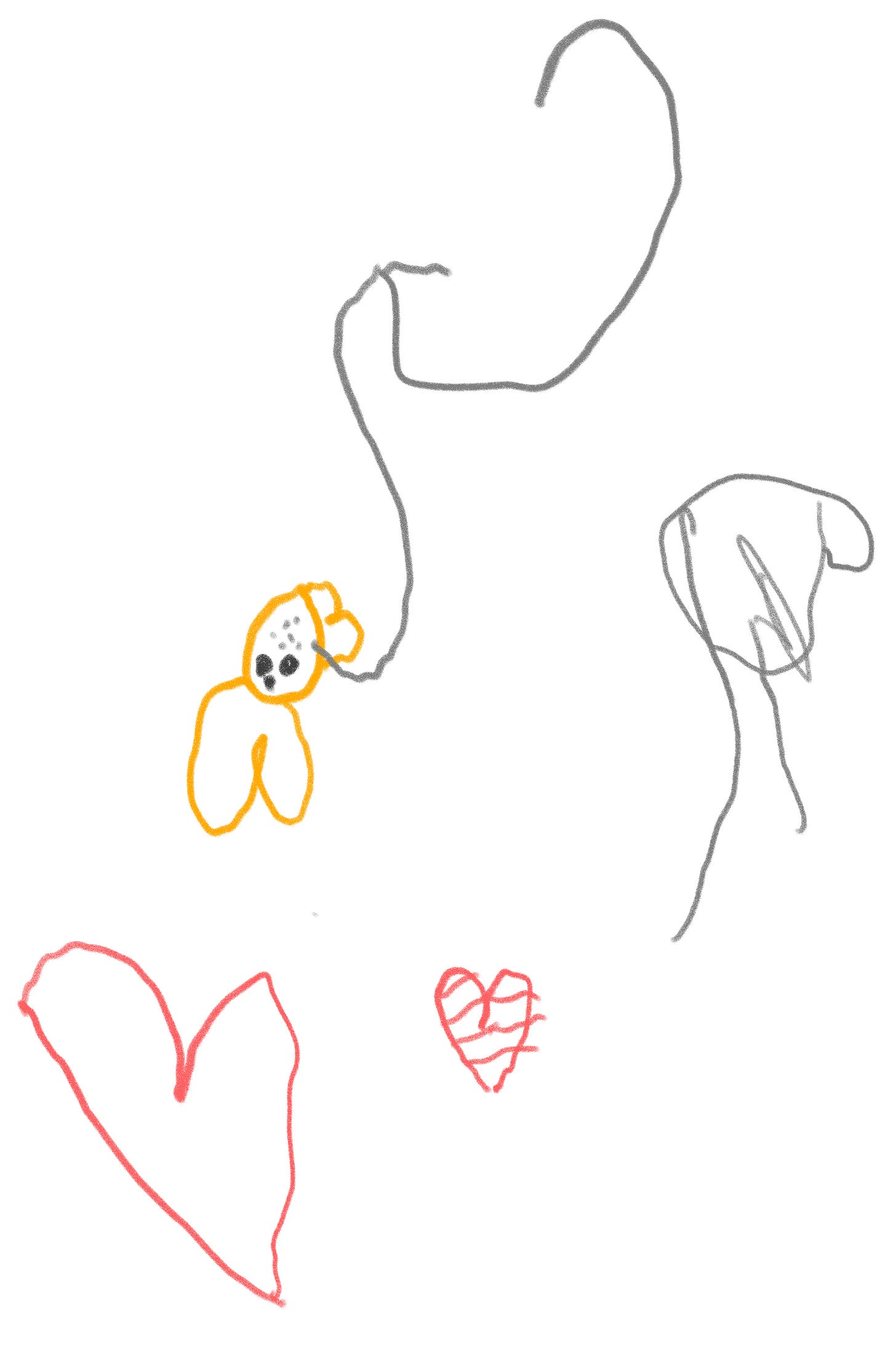 Cute picture of two fish, one hooked with a line as well as two hearts.