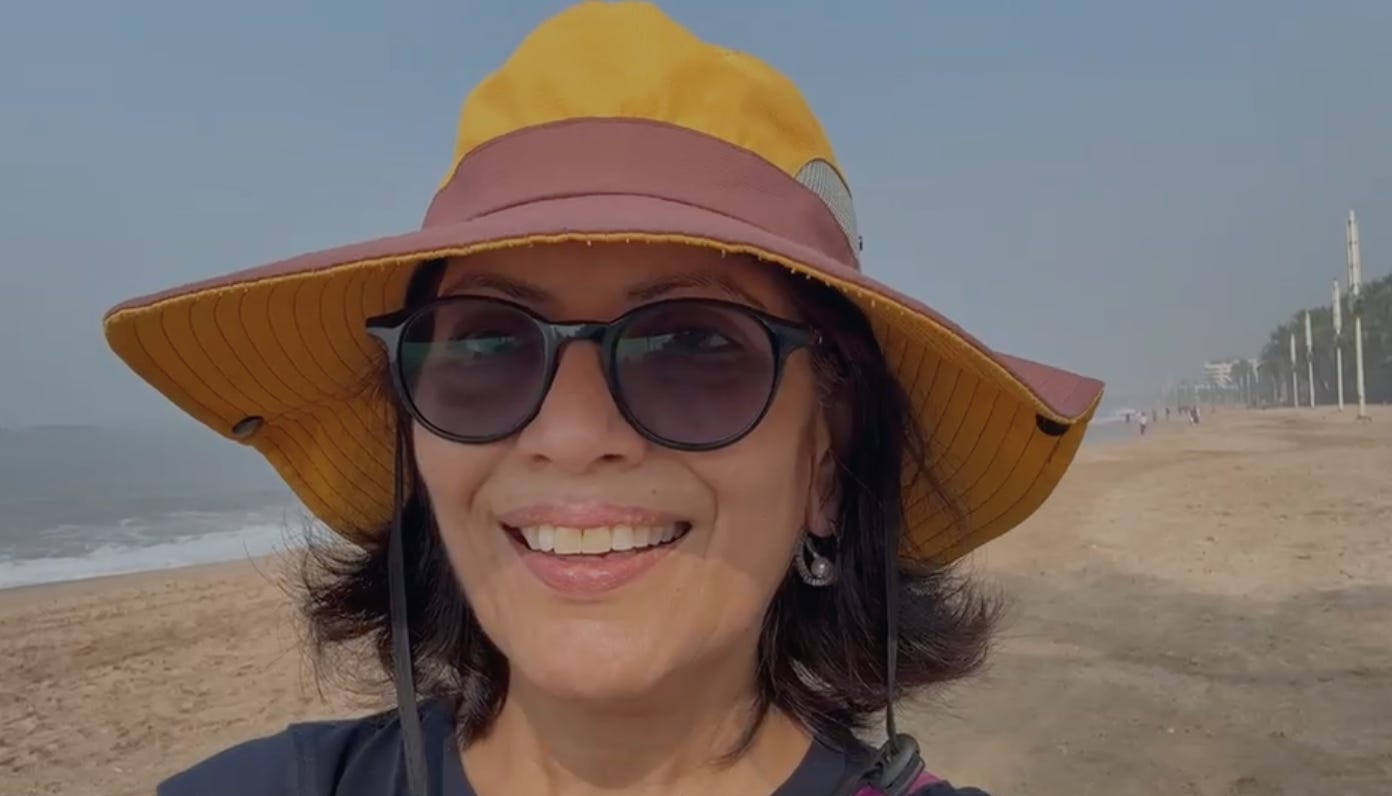 Anu Arora on Juhu Beach