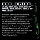 Get Conversant with Ecological Training Terms in 13 Minutes or Less.