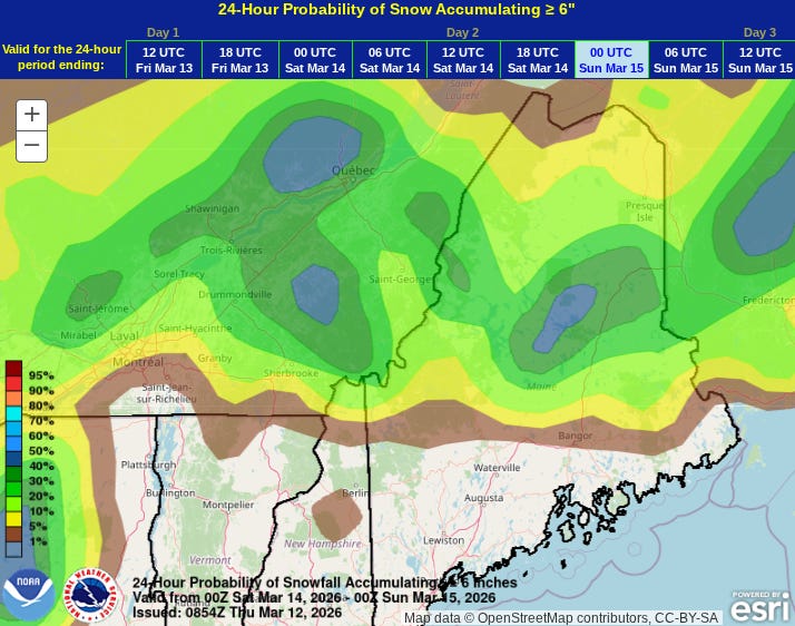 Multiple Rounds of Snow/Rain Expected Over the Coming Days in New England