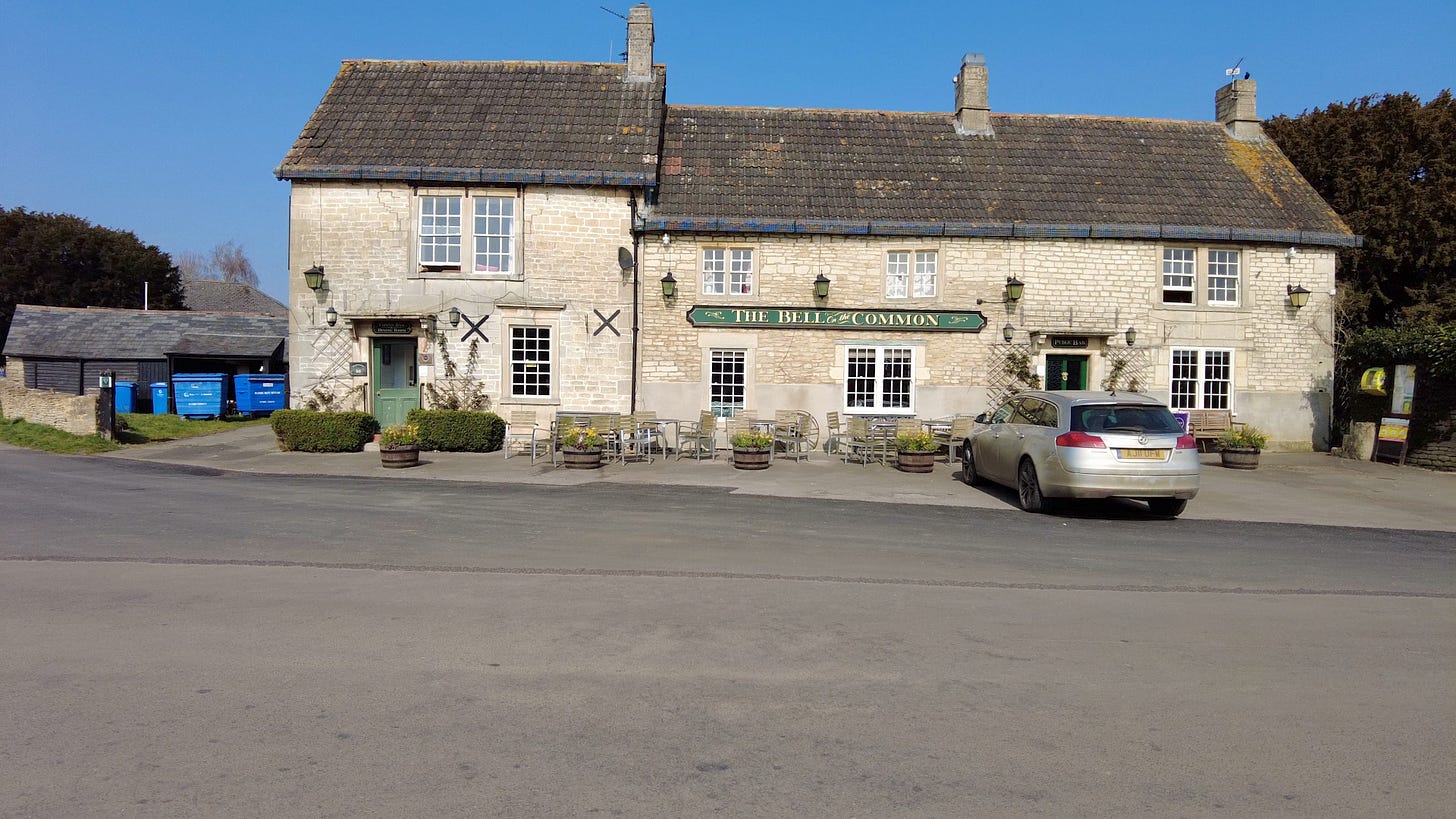 The Bell on The Common public house, Broughton Gifford, Wiltshire. Image: Roland Millward