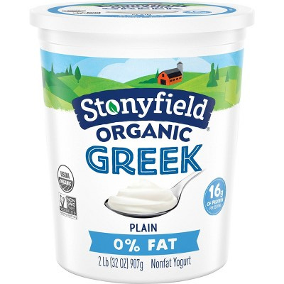Stonyfield Organic Fat Free Plain Greek Yogurt - 32oz Stonyfield Organic Fat Free Plain Greek Yogurt - 32oz
