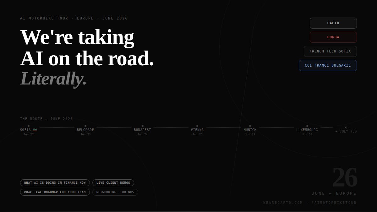 We're taking AI on the road... Literally.