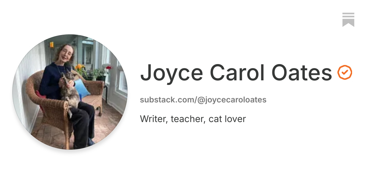 Joyce Carol Oates | Substack