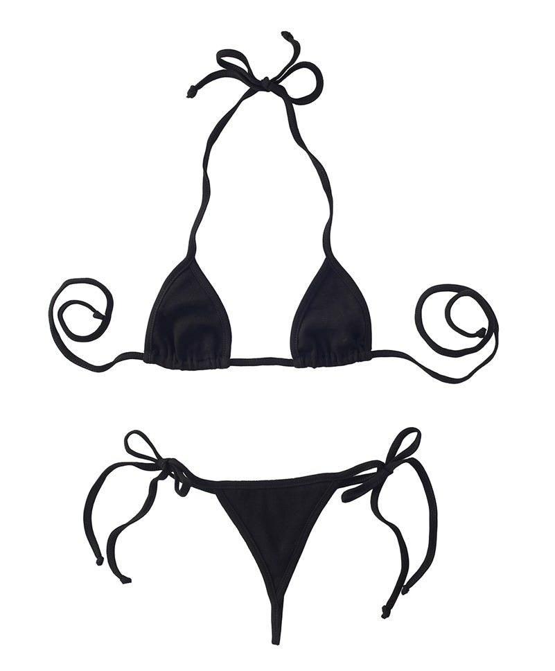 black micro bikini