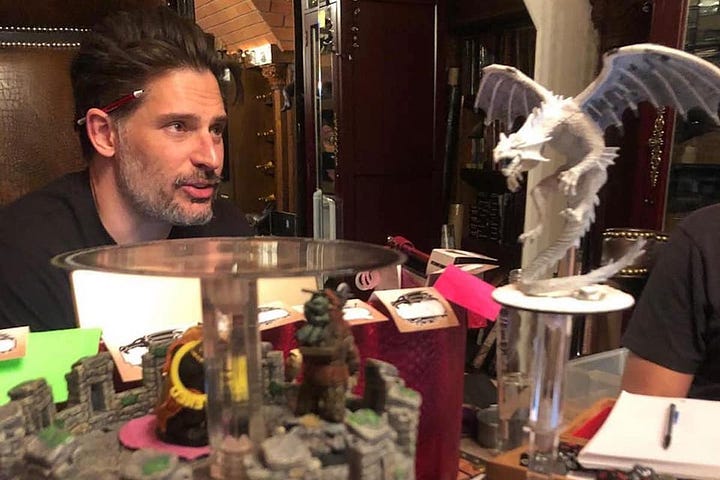 two images of celebrity actor joe manganiello looking hot
