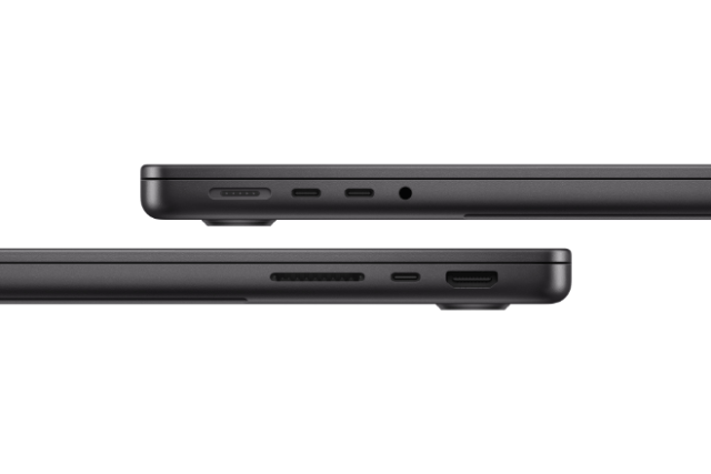 With the new 14-inch MacBook Pro, users can connect high-speed peripherals, transfer photos, work with multiple external displays, and more with its wide array of ports.
